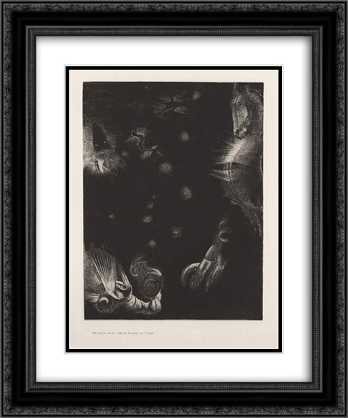 Different peoples inhabit the countries of the Ocean (plate 23) 20x24 Black Ornate Wood Framed Art Print Poster with Double Matting by Redon, Odilon