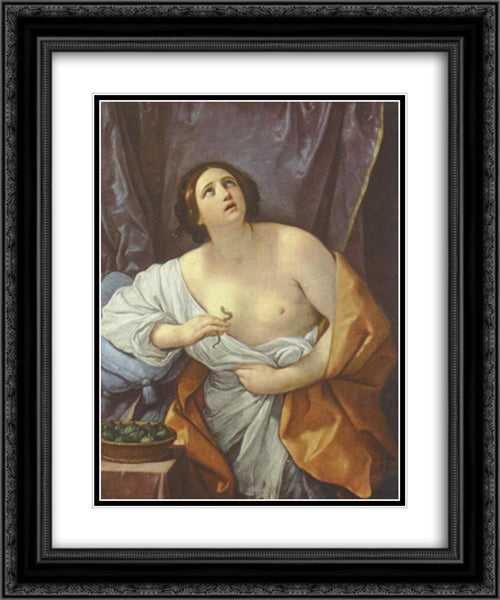 Cleopatra 20x24 Black Ornate Wood Framed Art Print Poster with Double Matting by Reni, Guido