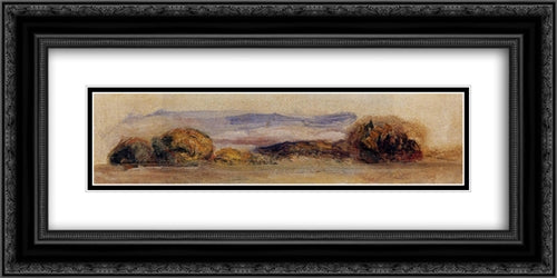 Landscape 24x12 Black Ornate Wood Framed Art Print Poster with Double Matting by Renoir, Pierre Auguste