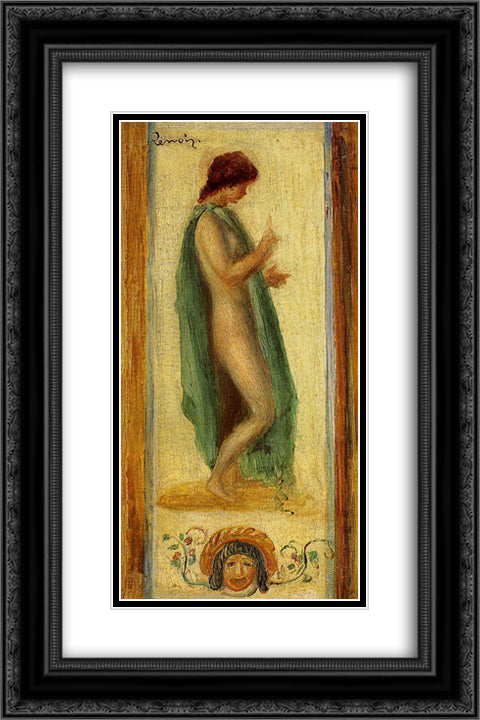 Study of a Woman, for Oedipus 16x24 Black Ornate Wood Framed Art Print Poster with Double Matting by Renoir, Pierre Auguste