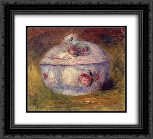 Sugar Bowl 22x20 Black Ornate Wood Framed Art Print Poster with Double Matting by Renoir, Pierre Auguste