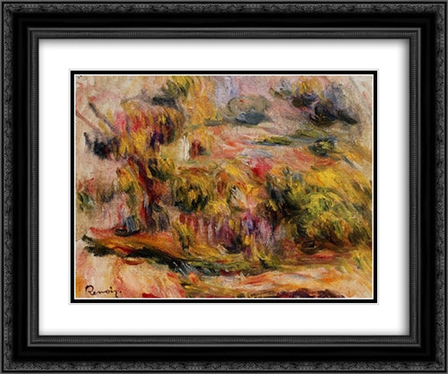 Landscape 24x20 Black Ornate Wood Framed Art Print Poster with Double Matting by Renoir, Pierre Auguste