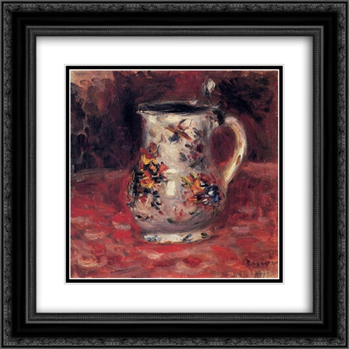 Jug 20x20 Black Ornate Wood Framed Art Print Poster with Double Matting by Renoir, Pierre Auguste