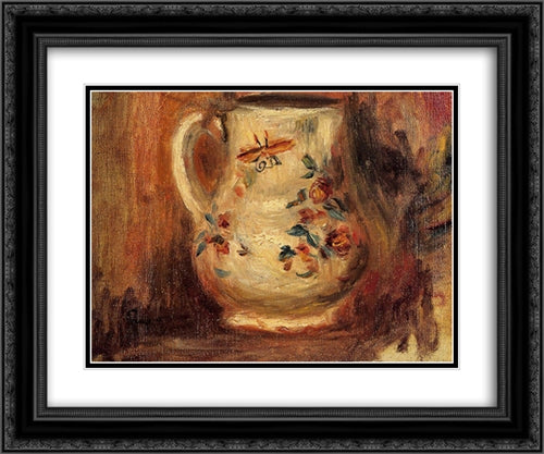 Pitcher 24x20 Black Ornate Wood Framed Art Print Poster with Double Matting by Renoir, Pierre Auguste