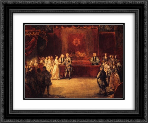 George III 24x20 Black Ornate Wood Framed Art Print Poster with Double Matting by Reynolds, Joshua