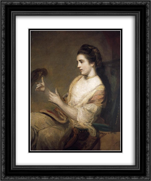 Kitty Fisher 20x24 Black Ornate Wood Framed Art Print Poster with Double Matting by Reynolds, Joshua