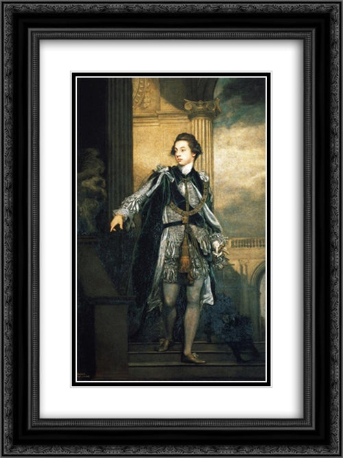 Frederick Howard, 5th Earl of Carlisle 18x24 Black Ornate Wood Framed Art Print Poster with Double Matting by Reynolds, Joshua