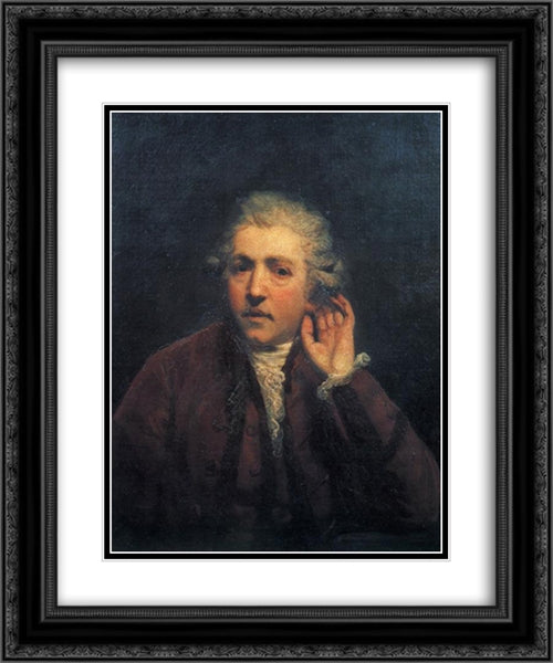 Self-Portrait 20x24 Black Ornate Wood Framed Art Print Poster with Double Matting by Reynolds, Joshua