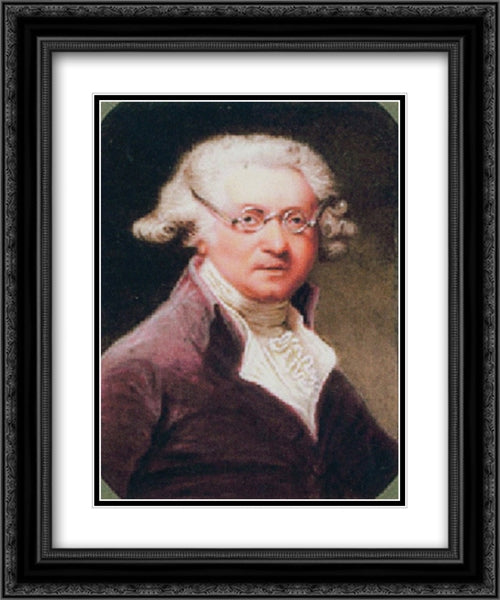 Self-Portrait 20x24 Black Ornate Wood Framed Art Print Poster with Double Matting by Reynolds, Joshua