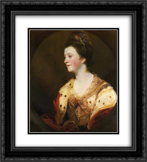 Emily, Duchess of Leinster 20x22 Black Ornate Wood Framed Art Print Poster with Double Matting by Reynolds, Joshua