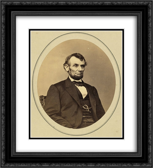 Abraham Lincoln, 16th president 20x22 Black Ornate Wood Framed Art Print Poster with Double Matting by Library of Congress