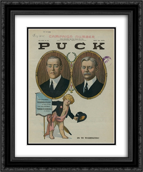 On to Washington! 20x24 Black Ornate Wood Framed Art Print Poster with Double Matting by Library of Congress