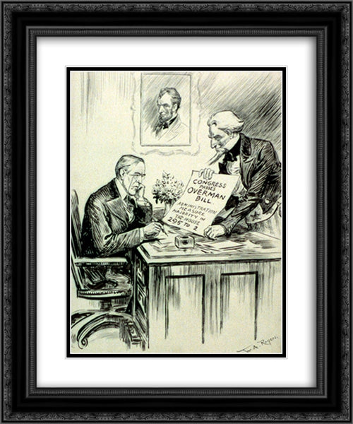 Cheer up Mr. President--it is not Congress which shows lack of confidence 20x24 Black Ornate Wood Framed Art Print Poster with Double Matting by Library of Congress