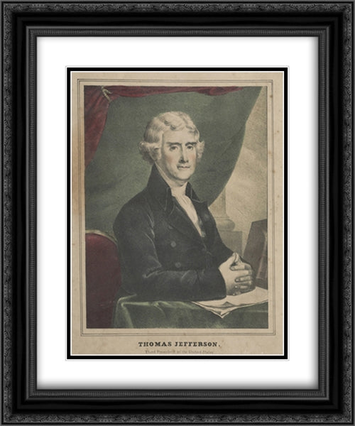 Thomas Jefferson--Third president of the United States 20x24 Black Ornate Wood Framed Art Print Poster with Double Matting by Library of Congress