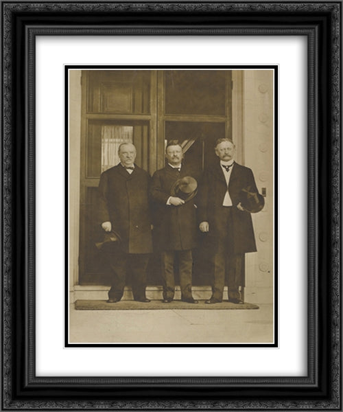 Our past, present and possible future Presidents 20x24 Black Ornate Wood Framed Art Print Poster with Double Matting by Library of Congress