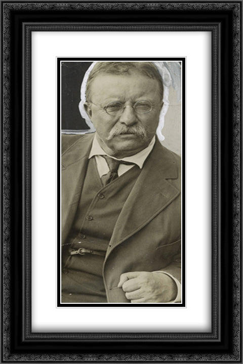 Colonel Theodore Roosevelt 16x24 Black Ornate Wood Framed Art Print Poster with Double Matting by Library of Congress