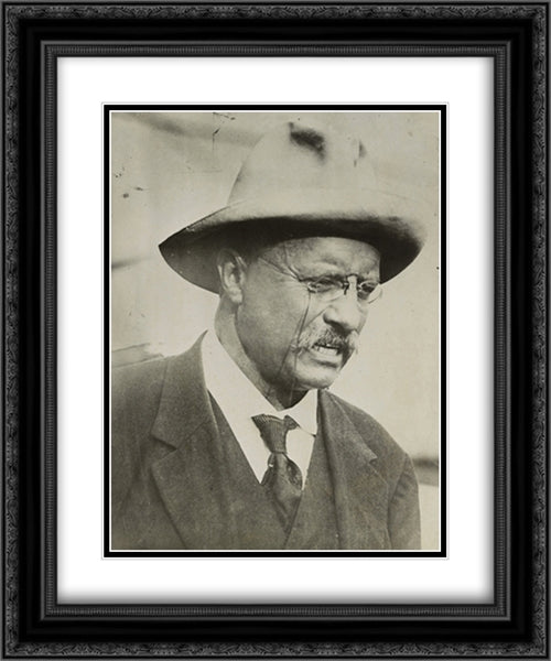 Col. Theodore Roosevelt 20x24 Black Ornate Wood Framed Art Print Poster with Double Matting by Library of Congress