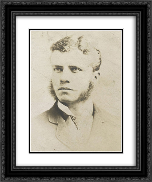 Theo. Roosevelt at college 20x24 Black Ornate Wood Framed Art Print Poster with Double Matting by Library of Congress