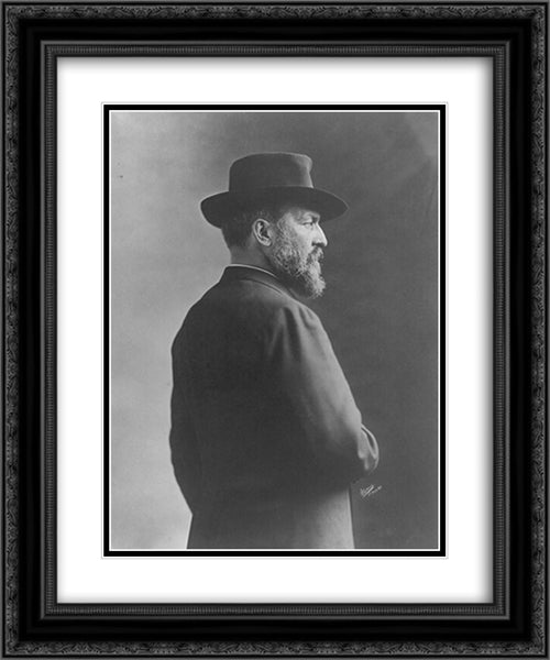 President James A. Garfield, half-length portrait, standing, right profile 20x24 Black Ornate Wood Framed Art Print Poster with Double Matting by Library of Congress