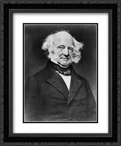 Former President Martin Van Buren, half-length portrait, facing right 20x24 Black Ornate Wood Framed Art Print Poster with Double Matting by Library of Congress