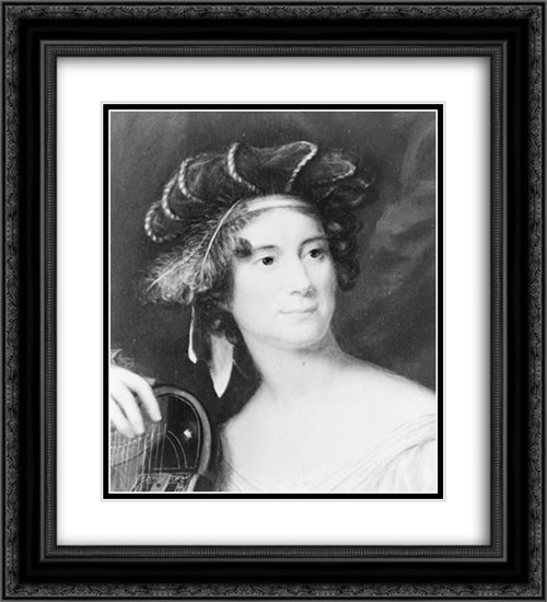 Louisa Catherine Johnson Adams, wife of President John Q. Adams 20x22 Black Ornate Wood Framed Art Print Poster with Double Matting by Library of Congress