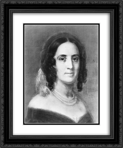 Sarah Childress Polk, wife of President J.K. Polk 20x24 Black Ornate Wood Framed Art Print Poster with Double Matting by Library of Congress
