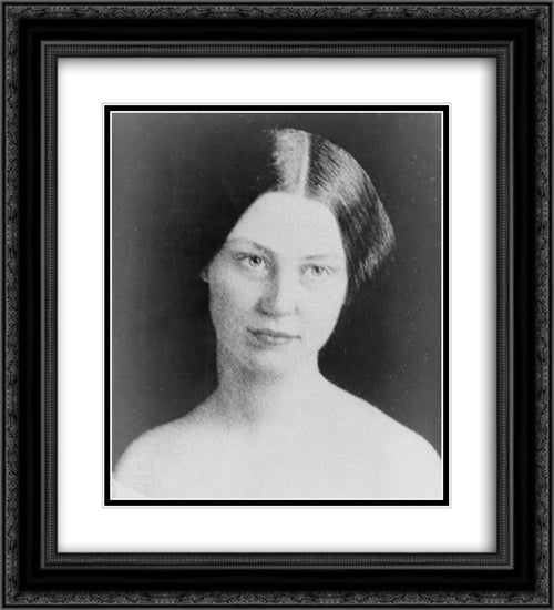 Mary Abigail Fillmore, hostess for President Fillmore at White House 20x22 Black Ornate Wood Framed Art Print Poster with Double Matting by Library of Congress