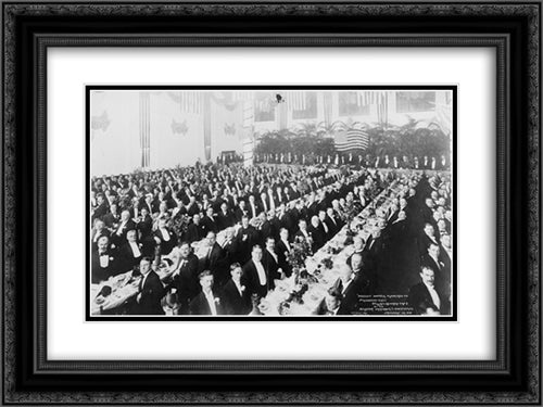 Possum' dinner tendered to President-elect William Howard Taft by the Atlanta Chamber of Commerce, January 15, 1909 24x18 Black Ornate Wood Framed Art Print Poster with Double Matting by Library of Congress