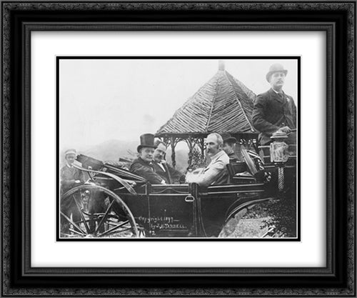 Pres't McKinley in Asheville 24x20 Black Ornate Wood Framed Art Print Poster with Double Matting by Library of Congress