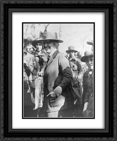 Mrs. Herbert Hoover, wife of the Secty of Commerce, is President of the Girl Scouts of America 20x24 Black Ornate Wood Framed Art Print Poster with Double Matting by Library of Congress