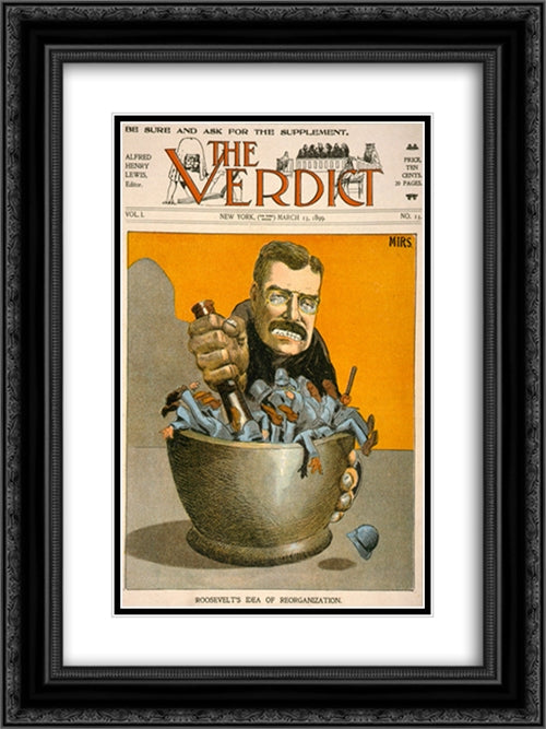 Roosevelt's idea of reorganization 18x24 Black Ornate Wood Framed Art Print Poster with Double Matting by Library of Congress