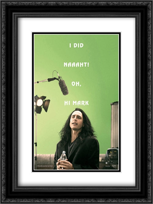 The Disaster Artist 18x24 Black Ornate Wood Framed Movie Poster with Double Matting