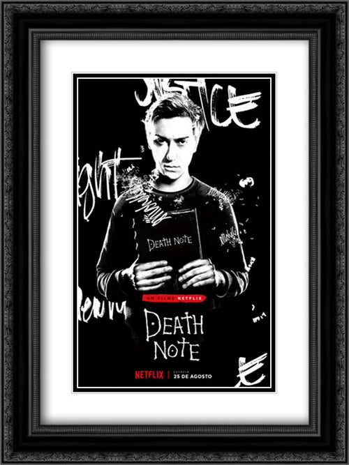 Death Note 18x24 Black Ornate Wood Framed Movie Poster with Double Matting