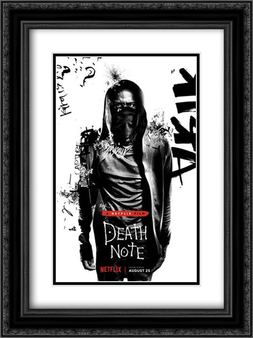 Death Note 18x24 Black Ornate Wood Framed Movie Poster with Double Matting
