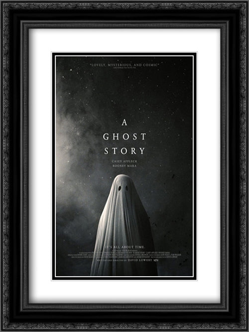 A Ghost Story 18x24 Black Ornate Wood Framed Movie Poster with Double Matting