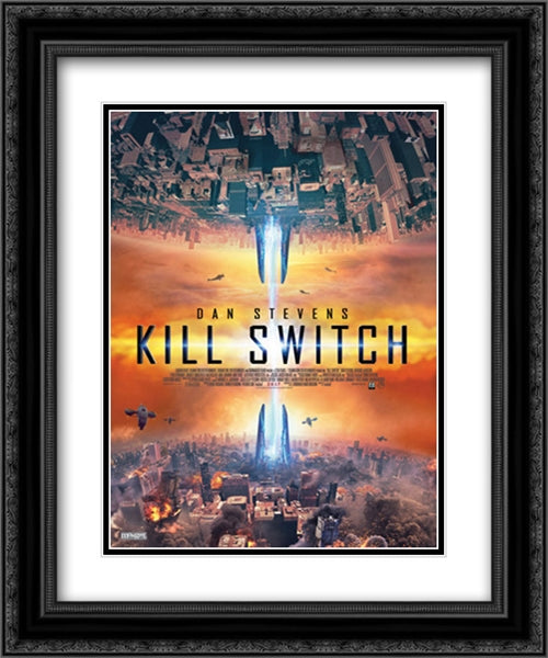Kill Switch 20x24 Black Ornate Wood Framed Movie Poster with Double Matting