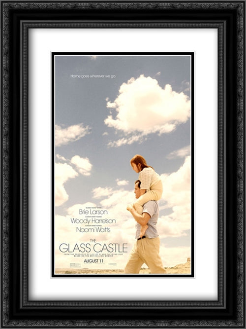 The Glass Castle 18x24 Black Ornate Wood Framed Movie Poster with Double Matting