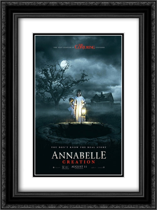 Annabelle: Creation 18x24 Black Ornate Wood Framed Movie Poster with Double Matting