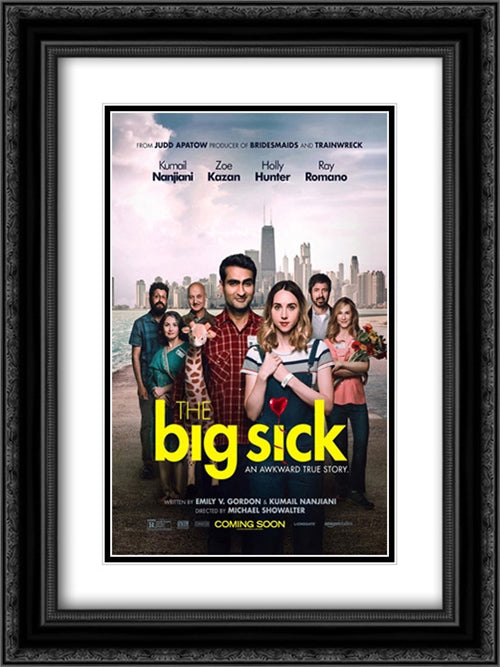 The Big Sick 18x24 Black Ornate Wood Framed Movie Poster with Double Matting