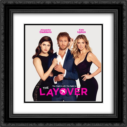 The Layover 20x20 Black Ornate Wood Framed Movie Poster with Double Matting