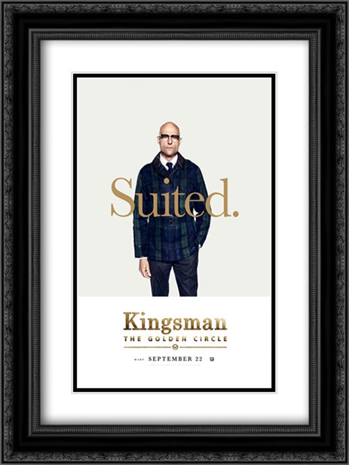 Kingsman: The Golden Circle 18x24 Black Ornate Wood Framed Movie Poster with Double Matting
