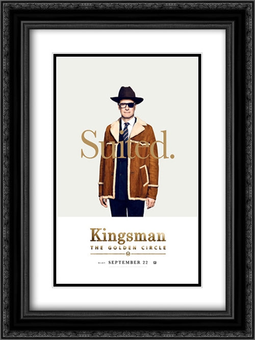 Kingsman: The Golden Circle 18x24 Black Ornate Wood Framed Movie Poster with Double Matting