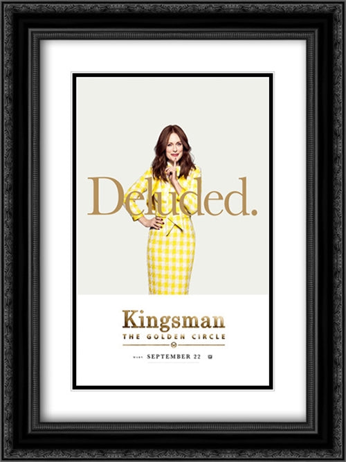 Kingsman: The Golden Circle 18x24 Black Ornate Wood Framed Movie Poster with Double Matting