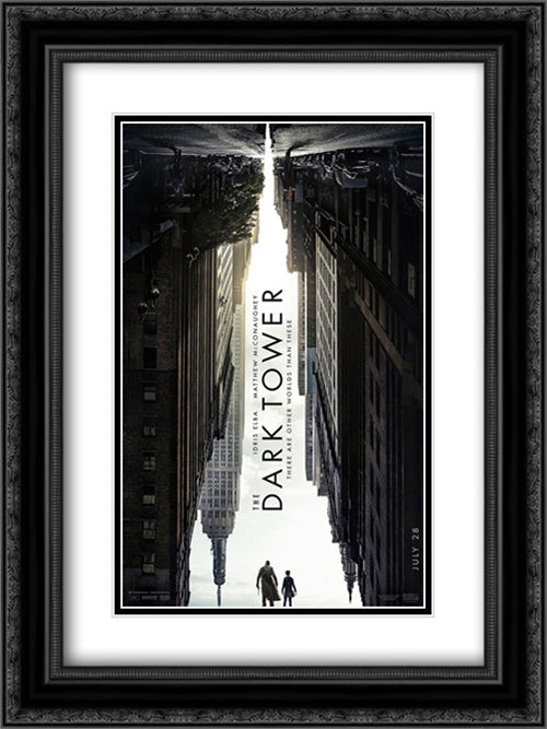 The Dark Tower 18x24 Black Ornate Wood Framed Movie Poster with Double Matting