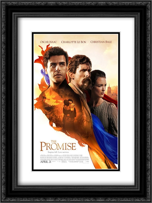 The Promise 18x24 Black Ornate Wood Framed Movie Poster with Double Matting