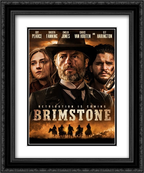 Brimstone 20x24 Black Ornate Wood Framed Movie Poster with Double Matting