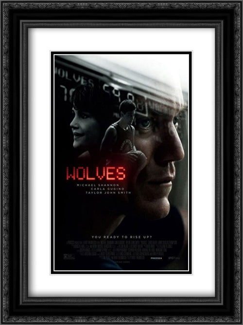 Wolves 18x24 Black Ornate Wood Framed Movie Poster with Double Matting