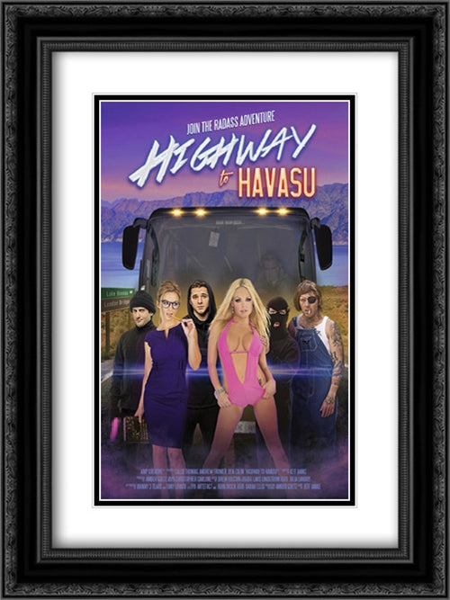 Highway to Havasu 18x24 Black Ornate Wood Framed Movie Poster with Double Matting