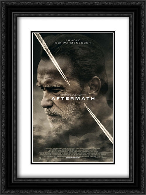Aftermath 18x24 Black Ornate Wood Framed Movie Poster with Double Matting