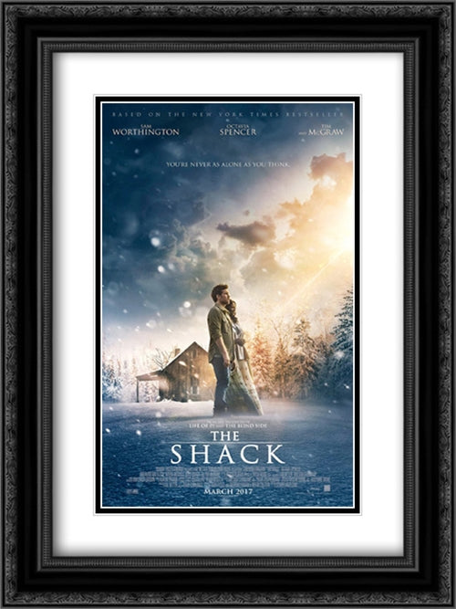 The Shack 18x24 Black Ornate Wood Framed Movie Poster with Double Matting